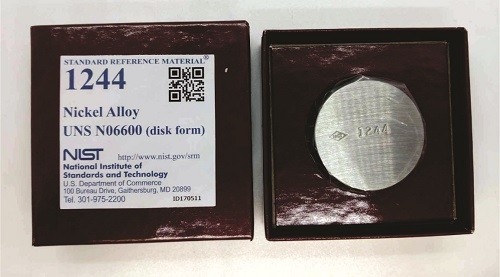 SRM 1244  鎳合金UNS N 06600(盤形)標準品
