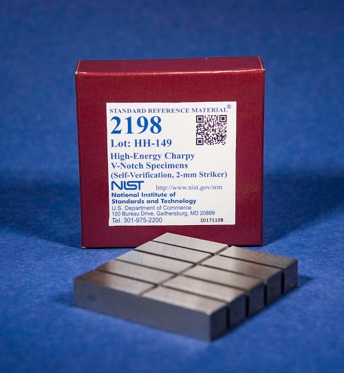 SRM 2198  高能Charpy V-缺口標本標準品(自驗證，2毫米射手)