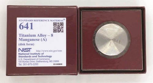 SRM 641  光譜鈦鈦基標準鈦合金，8 Mn(A)標準品